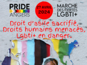 Pride d’Angers, samedi 27 avril 2024 Visuel de l'affiche de la Pride Angers 2024