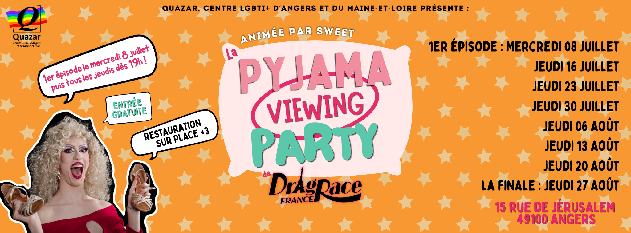 Pyjama Viewing Party - Drag Race France